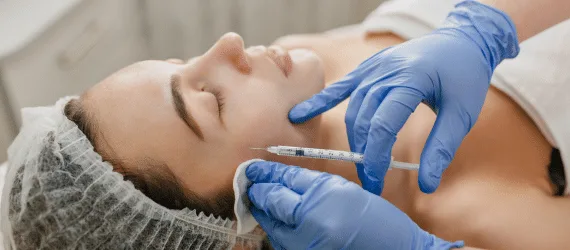 Woman having Cosmetic Injection